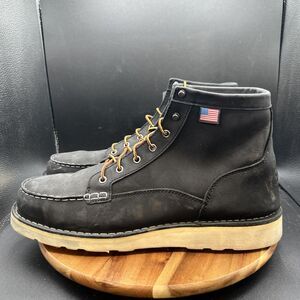 Danner Men's Size 15 Bull Run Moc Toe 6" Work Boot Steel Toe 15569 Black Shoes